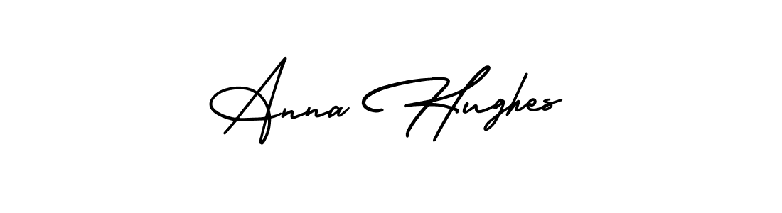 Create a beautiful signature design for name Anna Hughes. With this signature (AmerikaSignatureDemo-Regular) fonts, you can make a handwritten signature for free. Anna Hughes signature style 3 images and pictures png