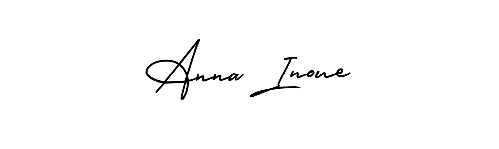 Anna Inoue stylish signature style. Best Handwritten Sign (AmerikaSignatureDemo-Regular) for my name. Handwritten Signature Collection Ideas for my name Anna Inoue. Anna Inoue signature style 3 images and pictures png