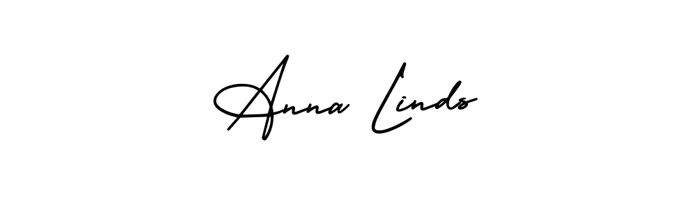 The best way (AmerikaSignatureDemo-Regular) to make a short signature is to pick only two or three words in your name. The name Anna Linds include a total of six letters. For converting this name. Anna Linds signature style 3 images and pictures png