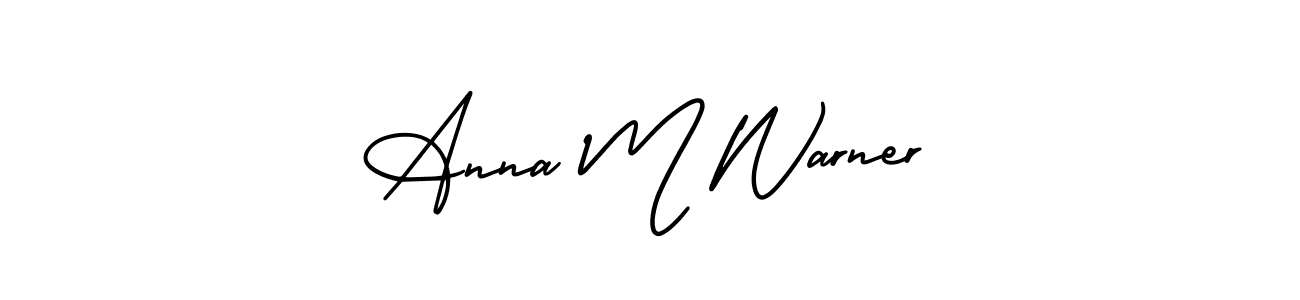 Use a signature maker to create a handwritten signature online. With this signature software, you can design (AmerikaSignatureDemo-Regular) your own signature for name Anna M Warner. Anna M Warner signature style 3 images and pictures png