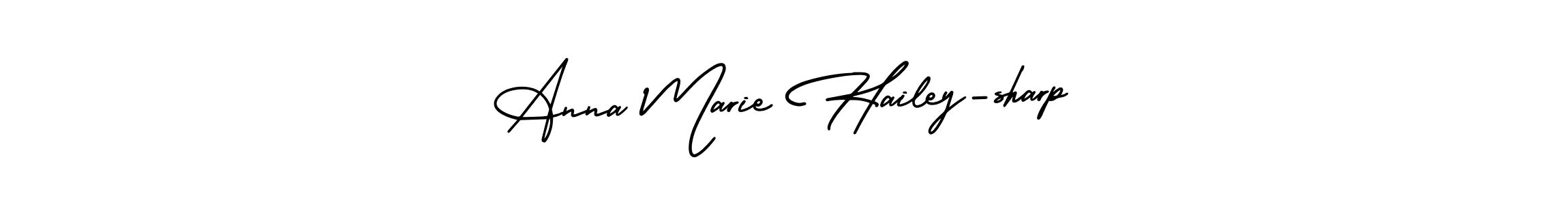 How to make Anna Marie Hailey-sharp name signature. Use AmerikaSignatureDemo-Regular style for creating short signs online. This is the latest handwritten sign. Anna Marie Hailey-sharp signature style 3 images and pictures png