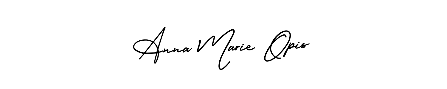 Anna Marie Opis stylish signature style. Best Handwritten Sign (AmerikaSignatureDemo-Regular) for my name. Handwritten Signature Collection Ideas for my name Anna Marie Opis. Anna Marie Opis signature style 3 images and pictures png