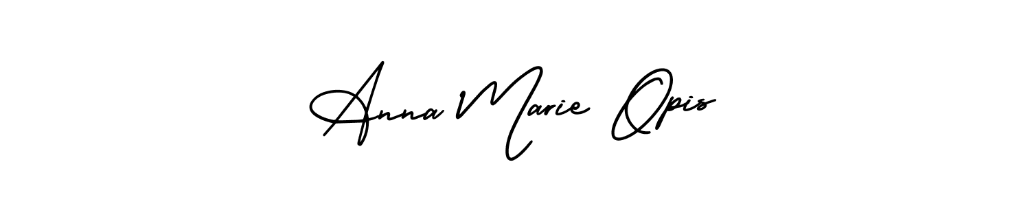 Anna Marie Opis stylish signature style. Best Handwritten Sign (AmerikaSignatureDemo-Regular) for my name. Handwritten Signature Collection Ideas for my name Anna Marie Opis. Anna Marie Opis signature style 3 images and pictures png