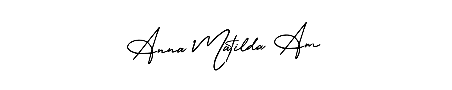 Create a beautiful signature design for name Anna Matilda Am. With this signature (AmerikaSignatureDemo-Regular) fonts, you can make a handwritten signature for free. Anna Matilda Am signature style 3 images and pictures png