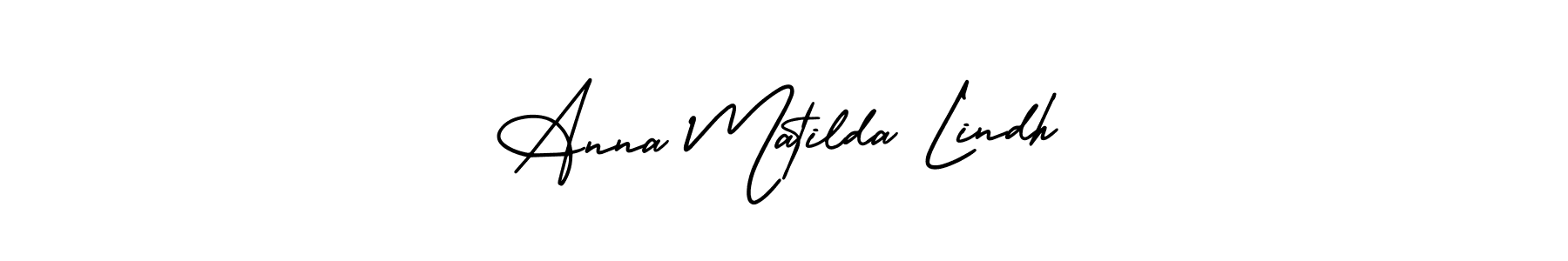 AmerikaSignatureDemo-Regular is a professional signature style that is perfect for those who want to add a touch of class to their signature. It is also a great choice for those who want to make their signature more unique. Get Anna Matilda Lindh name to fancy signature for free. Anna Matilda Lindh signature style 3 images and pictures png