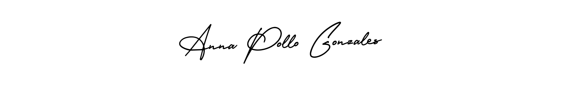 The best way (AmerikaSignatureDemo-Regular) to make a short signature is to pick only two or three words in your name. The name Anna Pollo Gonzales include a total of six letters. For converting this name. Anna Pollo Gonzales signature style 3 images and pictures png