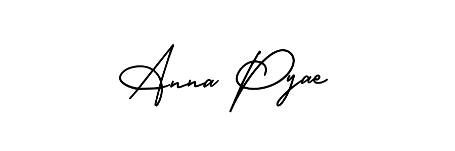 The best way (AmerikaSignatureDemo-Regular) to make a short signature is to pick only two or three words in your name. The name Anna Pyae include a total of six letters. For converting this name. Anna Pyae signature style 3 images and pictures png