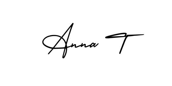 Create a beautiful signature design for name Anna T. With this signature (AmerikaSignatureDemo-Regular) fonts, you can make a handwritten signature for free. Anna T signature style 3 images and pictures png