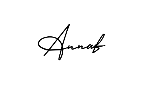 Annaf stylish signature style. Best Handwritten Sign (AmerikaSignatureDemo-Regular) for my name. Handwritten Signature Collection Ideas for my name Annaf. Annaf signature style 3 images and pictures png