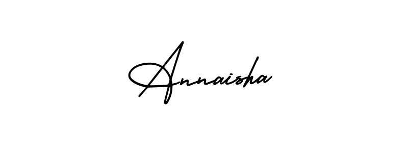 Use a signature maker to create a handwritten signature online. With this signature software, you can design (AmerikaSignatureDemo-Regular) your own signature for name Annaisha. Annaisha signature style 3 images and pictures png