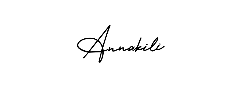 How to make Annakili name signature. Use AmerikaSignatureDemo-Regular style for creating short signs online. This is the latest handwritten sign. Annakili signature style 3 images and pictures png