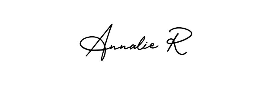 You can use this online signature creator to create a handwritten signature for the name Annalie R. This is the best online autograph maker. Annalie R signature style 3 images and pictures png