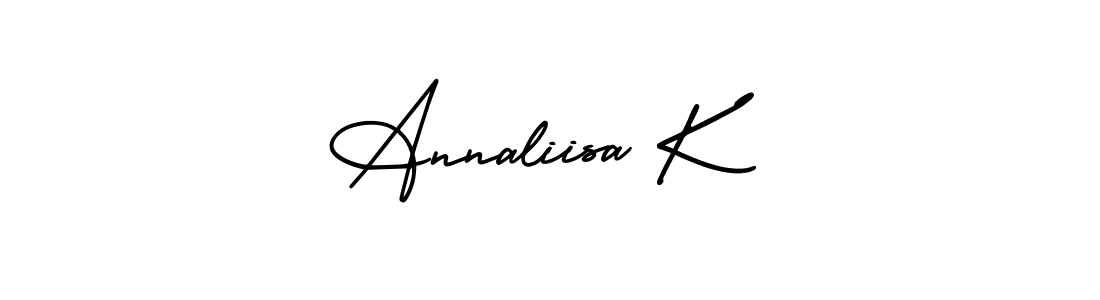 Design your own signature with our free online signature maker. With this signature software, you can create a handwritten (AmerikaSignatureDemo-Regular) signature for name Annaliisa K. Annaliisa K signature style 3 images and pictures png