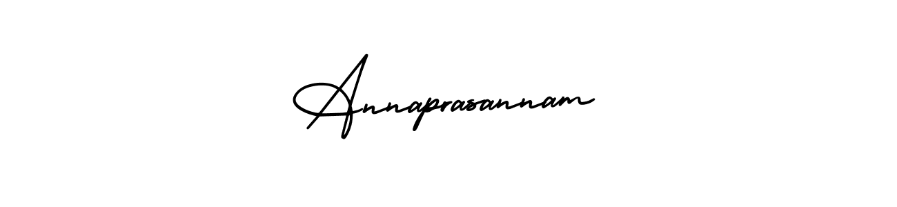 How to make Annaprasannam name signature. Use AmerikaSignatureDemo-Regular style for creating short signs online. This is the latest handwritten sign. Annaprasannam signature style 3 images and pictures png