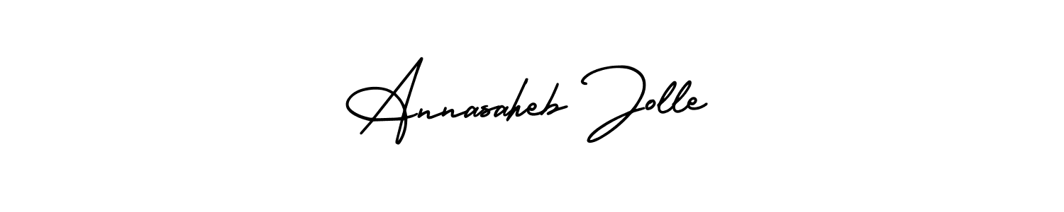 How to make Annasaheb Jolle name signature. Use AmerikaSignatureDemo-Regular style for creating short signs online. This is the latest handwritten sign. Annasaheb Jolle signature style 3 images and pictures png