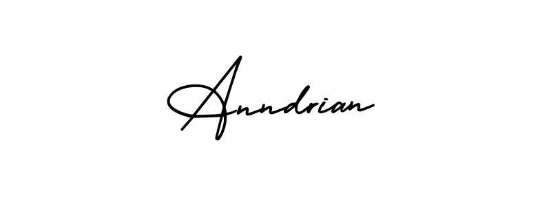 You should practise on your own different ways (AmerikaSignatureDemo-Regular) to write your name (Anndrian) in signature. don't let someone else do it for you. Anndrian signature style 3 images and pictures png