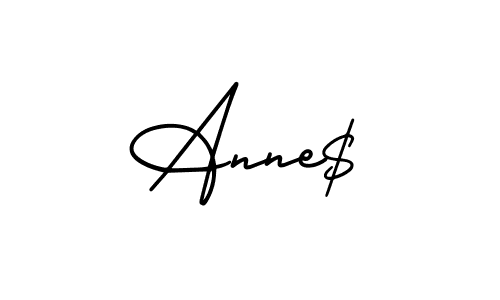 It looks lik you need a new signature style for name Anne$. Design unique handwritten (AmerikaSignatureDemo-Regular) signature with our free signature maker in just a few clicks. Anne$ signature style 3 images and pictures png