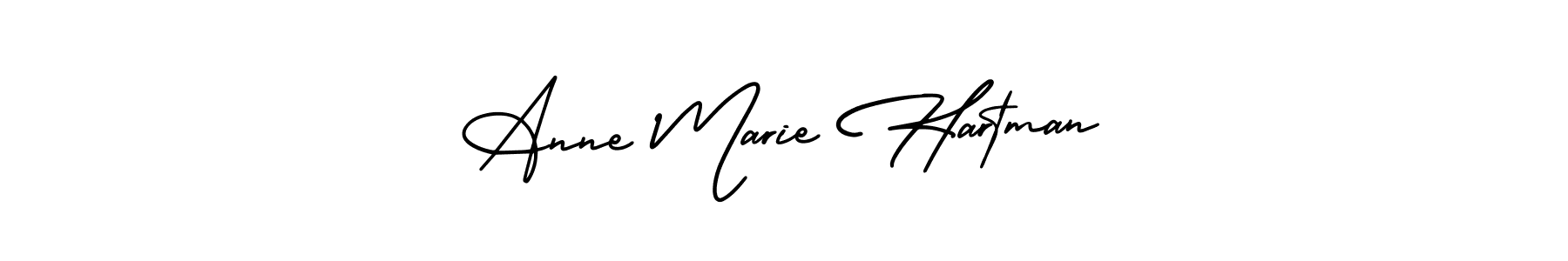 How to make Anne Marie Hartman name signature. Use AmerikaSignatureDemo-Regular style for creating short signs online. This is the latest handwritten sign. Anne Marie Hartman signature style 3 images and pictures png