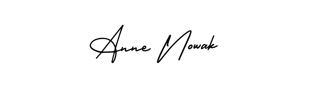 Anne Nowak stylish signature style. Best Handwritten Sign (AmerikaSignatureDemo-Regular) for my name. Handwritten Signature Collection Ideas for my name Anne Nowak. Anne Nowak signature style 3 images and pictures png