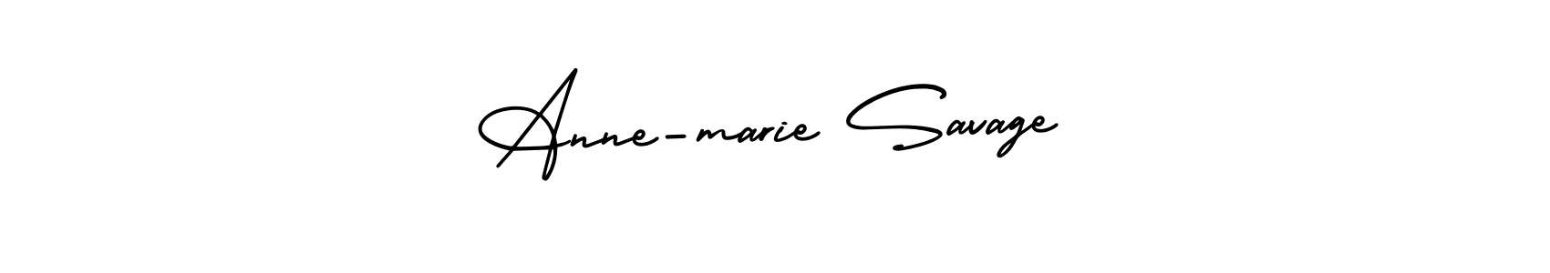 How to make Anne-marie Savage name signature. Use AmerikaSignatureDemo-Regular style for creating short signs online. This is the latest handwritten sign. Anne-marie Savage signature style 3 images and pictures png