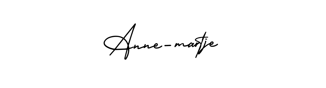 How to make Anne-martje name signature. Use AmerikaSignatureDemo-Regular style for creating short signs online. This is the latest handwritten sign. Anne-martje signature style 3 images and pictures png