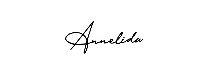 Design your own signature with our free online signature maker. With this signature software, you can create a handwritten (AmerikaSignatureDemo-Regular) signature for name Annelida. Annelida signature style 3 images and pictures png
