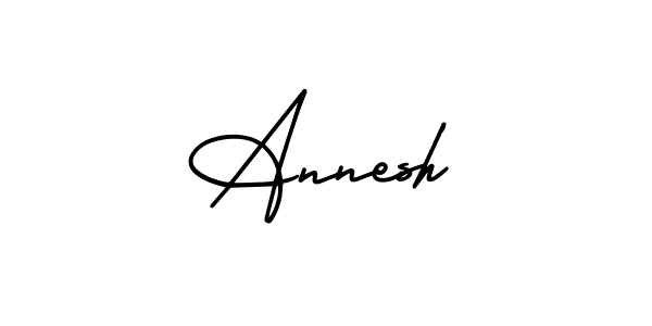 AmerikaSignatureDemo-Regular is a professional signature style that is perfect for those who want to add a touch of class to their signature. It is also a great choice for those who want to make their signature more unique. Get Annesh name to fancy signature for free. Annesh signature style 3 images and pictures png