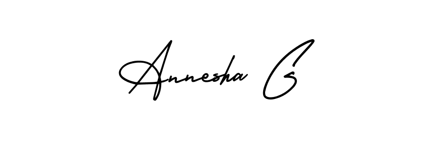 if you are searching for the best signature style for your name Annesha G. so please give up your signature search. here we have designed multiple signature styles  using AmerikaSignatureDemo-Regular. Annesha G signature style 3 images and pictures png