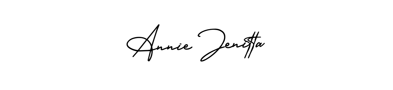 Annie Jenitta stylish signature style. Best Handwritten Sign (AmerikaSignatureDemo-Regular) for my name. Handwritten Signature Collection Ideas for my name Annie Jenitta. Annie Jenitta signature style 3 images and pictures png