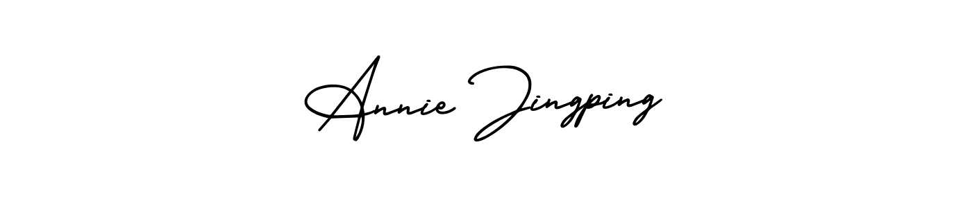 How to Draw Annie Jingping signature style? AmerikaSignatureDemo-Regular is a latest design signature styles for name Annie Jingping. Annie Jingping signature style 3 images and pictures png