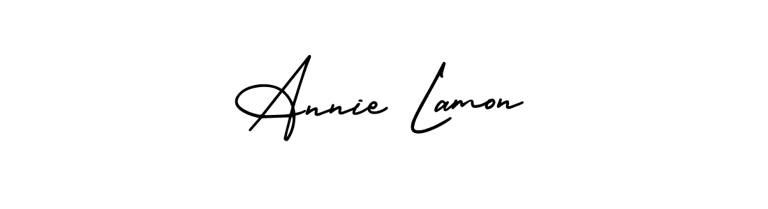 Similarly AmerikaSignatureDemo-Regular is the best handwritten signature design. Signature creator online .You can use it as an online autograph creator for name Annie Lamon. Annie Lamon signature style 3 images and pictures png