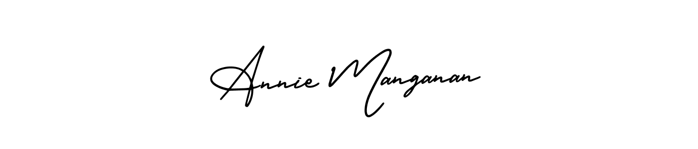 Make a beautiful signature design for name Annie Manganan. With this signature (AmerikaSignatureDemo-Regular) style, you can create a handwritten signature for free. Annie Manganan signature style 3 images and pictures png
