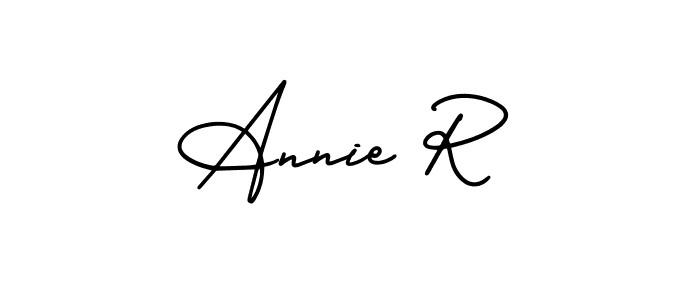 Annie R stylish signature style. Best Handwritten Sign (AmerikaSignatureDemo-Regular) for my name. Handwritten Signature Collection Ideas for my name Annie R. Annie R signature style 3 images and pictures png