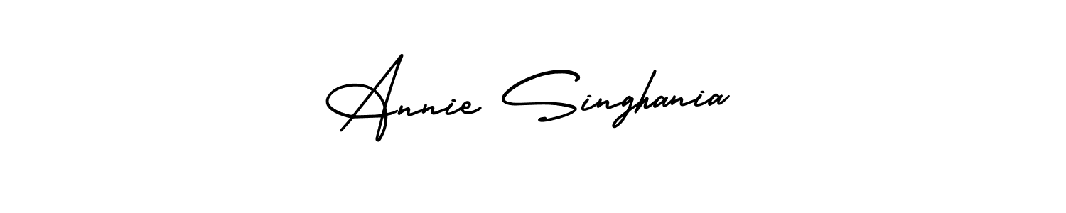 Make a beautiful signature design for name Annie Singhania. With this signature (AmerikaSignatureDemo-Regular) style, you can create a handwritten signature for free. Annie Singhania signature style 3 images and pictures png