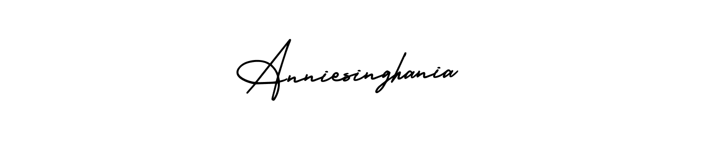 Make a beautiful signature design for name Anniesinghania. With this signature (AmerikaSignatureDemo-Regular) style, you can create a handwritten signature for free. Anniesinghania signature style 3 images and pictures png