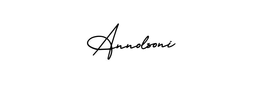 Create a beautiful signature design for name Annolsoni. With this signature (AmerikaSignatureDemo-Regular) fonts, you can make a handwritten signature for free. Annolsoni signature style 3 images and pictures png
