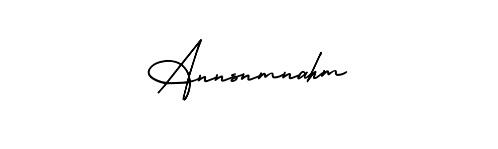 AmerikaSignatureDemo-Regular is a professional signature style that is perfect for those who want to add a touch of class to their signature. It is also a great choice for those who want to make their signature more unique. Get Annsnmnahm name to fancy signature for free. Annsnmnahm signature style 3 images and pictures png