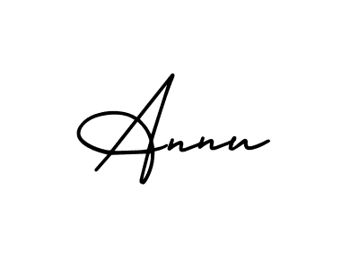 Annu stylish signature style. Best Handwritten Sign (AmerikaSignatureDemo-Regular) for my name. Handwritten Signature Collection Ideas for my name Annu. Annu signature style 3 images and pictures png