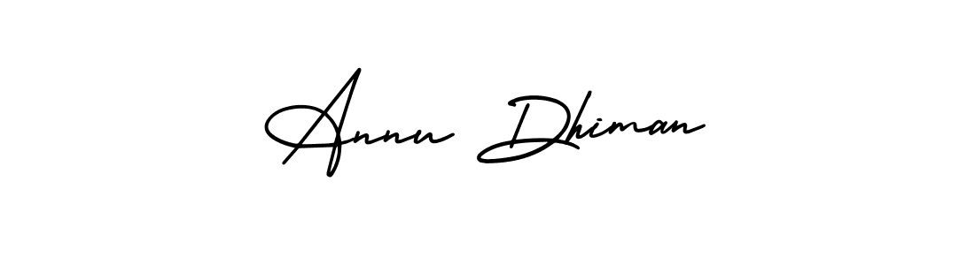 Make a short Annu Dhiman signature style. Manage your documents anywhere anytime using AmerikaSignatureDemo-Regular. Create and add eSignatures, submit forms, share and send files easily. Annu Dhiman signature style 3 images and pictures png