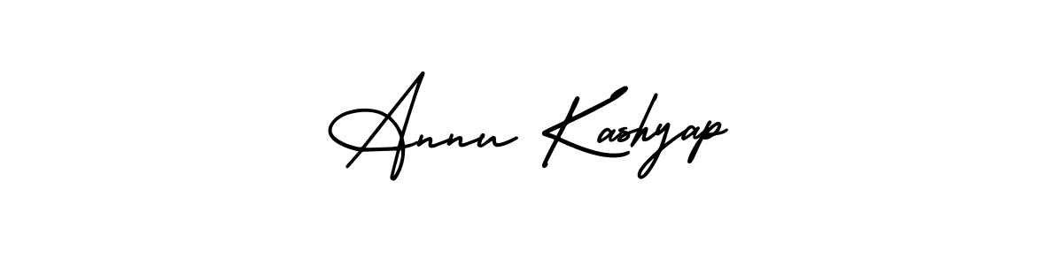 How to make Annu Kashyap name signature. Use AmerikaSignatureDemo-Regular style for creating short signs online. This is the latest handwritten sign. Annu Kashyap signature style 3 images and pictures png
