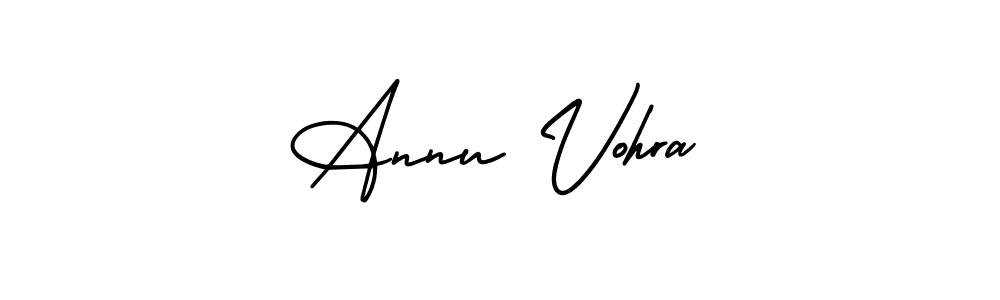 if you are searching for the best signature style for your name Annu Vohra. so please give up your signature search. here we have designed multiple signature styles  using AmerikaSignatureDemo-Regular. Annu Vohra signature style 3 images and pictures png