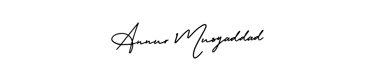 Annur Musyaddad stylish signature style. Best Handwritten Sign (AmerikaSignatureDemo-Regular) for my name. Handwritten Signature Collection Ideas for my name Annur Musyaddad. Annur Musyaddad signature style 3 images and pictures png