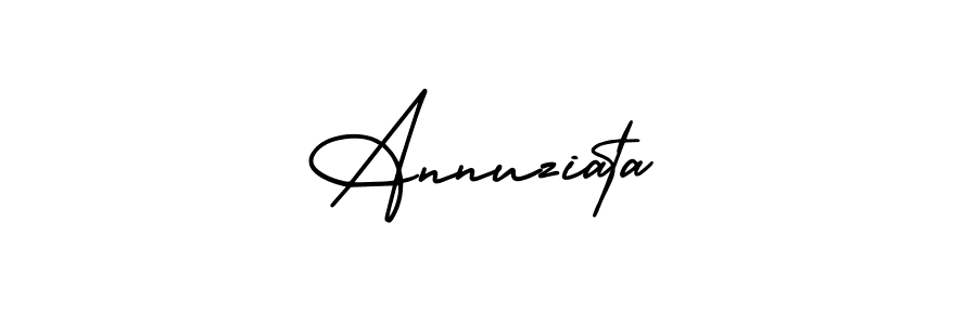 This is the best signature style for the Annuziata name. Also you like these signature font (AmerikaSignatureDemo-Regular). Mix name signature. Annuziata signature style 3 images and pictures png