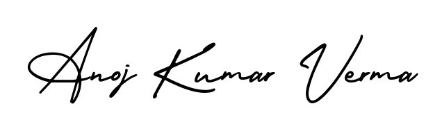 Upgrade your professional image with Anoj Kumar Verma signature created with AmerikaSignatureDemo-Regular font. Fast, free, and watermark-free download. Anoj Kumar Verma signature style 3 images and pictures png