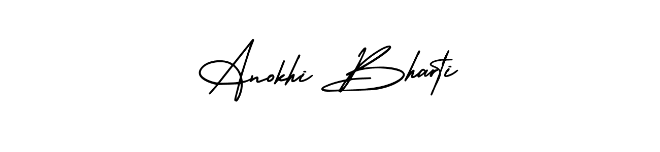 Use a signature maker to create a handwritten signature online. With this signature software, you can design (AmerikaSignatureDemo-Regular) your own signature for name Anokhi Bharti. Anokhi Bharti signature style 3 images and pictures png