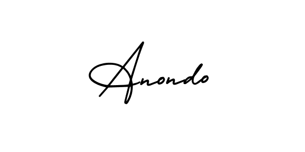 How to make Anondo signature? AmerikaSignatureDemo-Regular is a professional autograph style. Create handwritten signature for Anondo name. Anondo signature style 3 images and pictures png