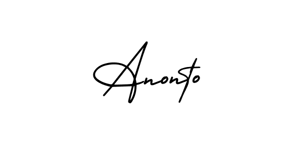 The best way (AmerikaSignatureDemo-Regular) to make a short signature is to pick only two or three words in your name. The name Anonto include a total of six letters. For converting this name. Anonto signature style 3 images and pictures png