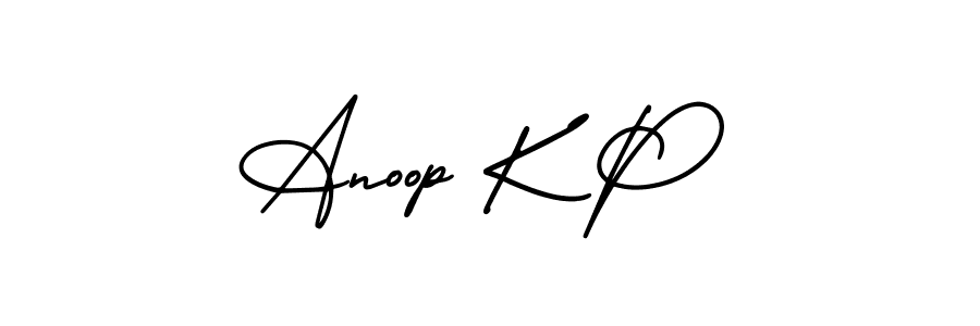 Here are the top 10 professional signature styles for the name Anoop K P. These are the best autograph styles you can use for your name. Anoop K P signature style 3 images and pictures png