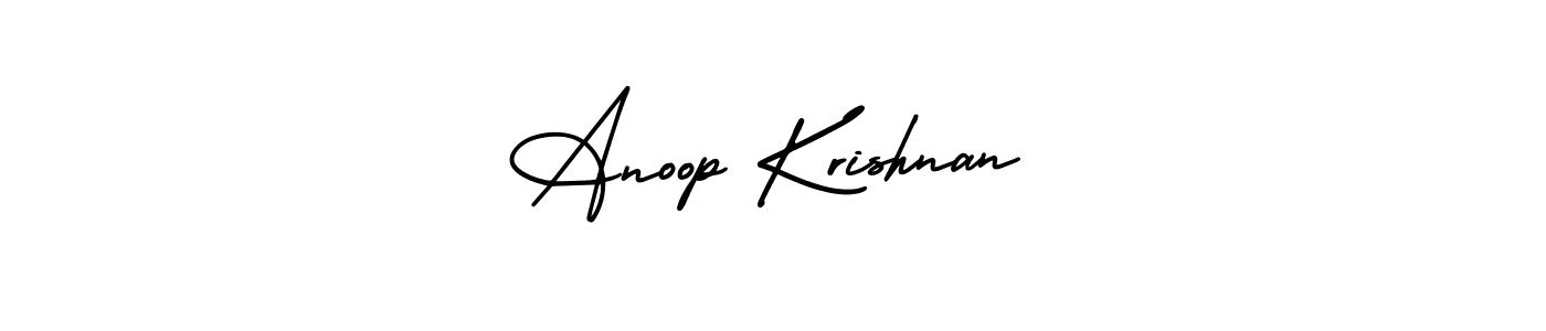 It looks lik you need a new signature style for name Anoop Krishnan. Design unique handwritten (AmerikaSignatureDemo-Regular) signature with our free signature maker in just a few clicks. Anoop Krishnan signature style 3 images and pictures png