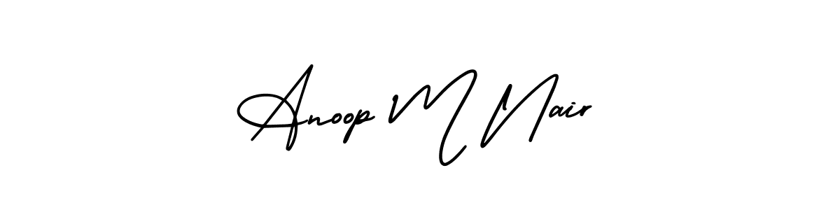 Anoop M Nair stylish signature style. Best Handwritten Sign (AmerikaSignatureDemo-Regular) for my name. Handwritten Signature Collection Ideas for my name Anoop M Nair. Anoop M Nair signature style 3 images and pictures png